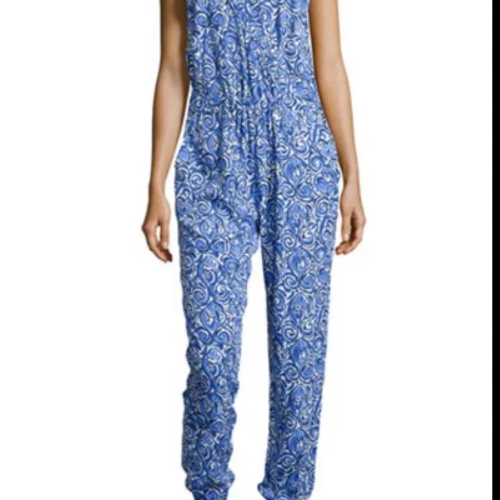 Lilly Pulitzer Melba Blue Patterned Jumpsuit